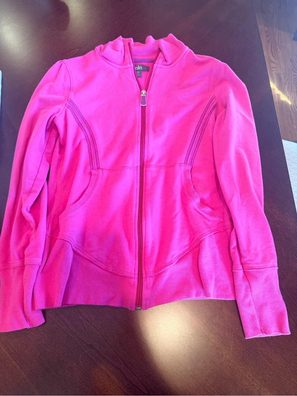 ALO Yoga Hot Pink Full-Zip Lightweight Jacket